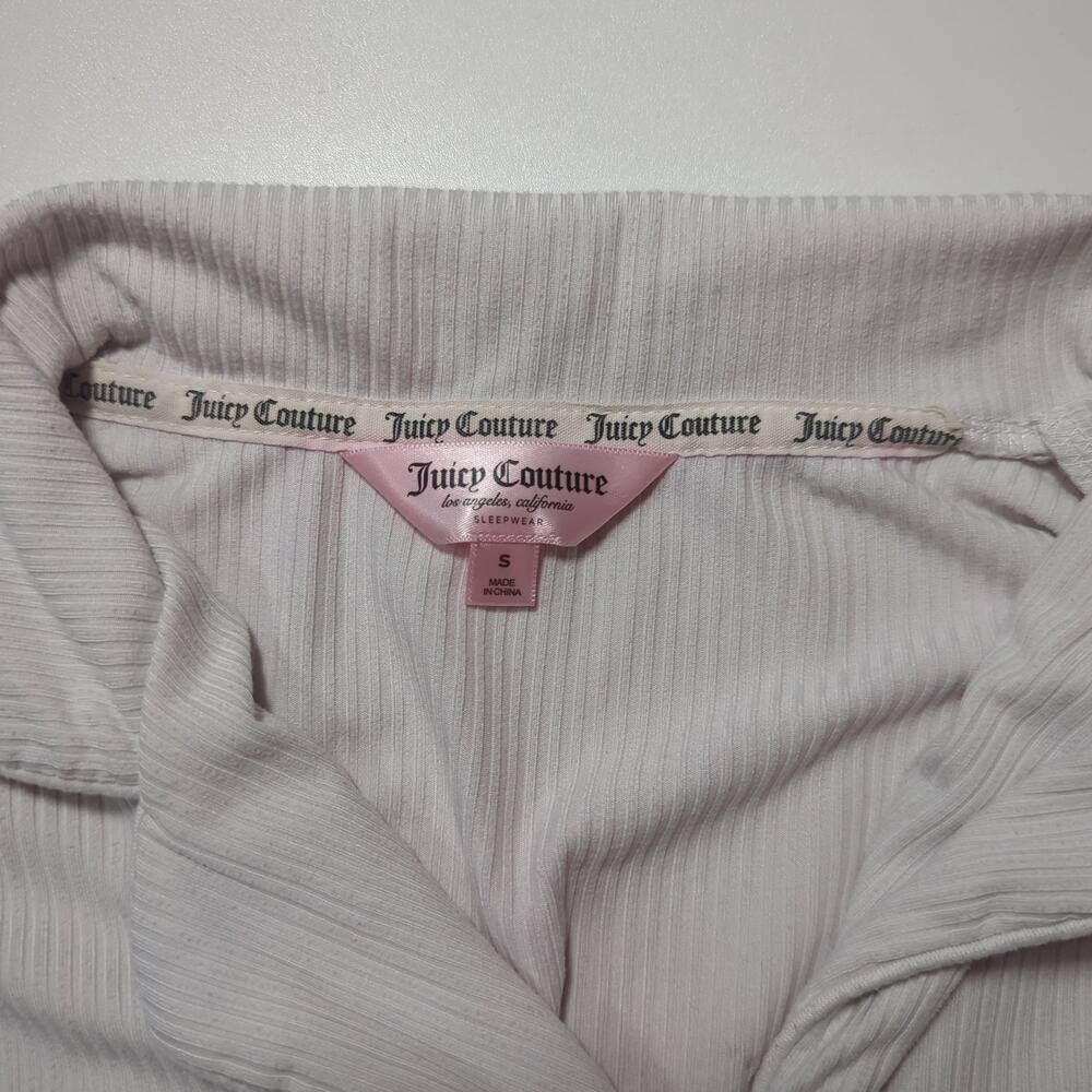 Juicy Couture Ribbed Rhinestone Button Up Top Y2K Small - Picture 5 of 8